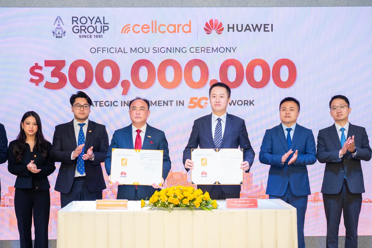 cellcard Signs MoU with Huawei for US$300 Million, Taking the Total Investment to US$5.6 Billion in 30 Years