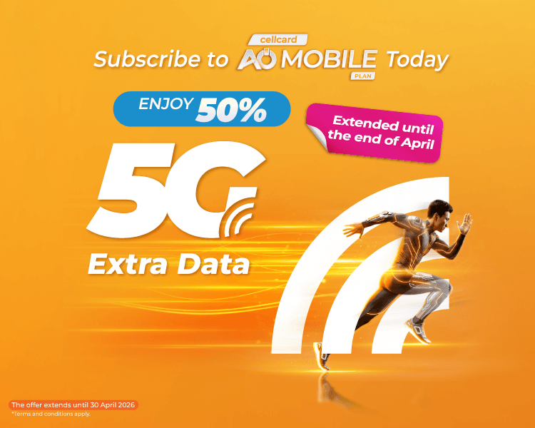 Enjoy 50% 5G Extra Data!