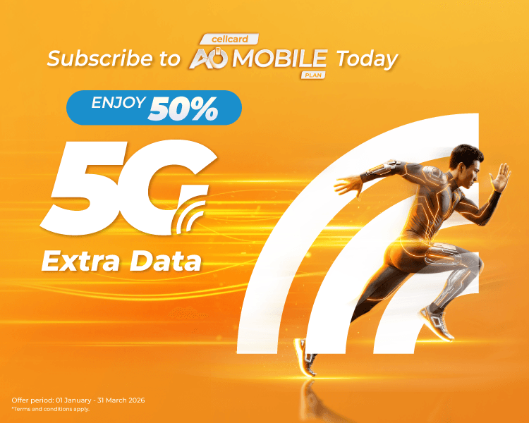 Enjoy 50% 5G Extra Data!