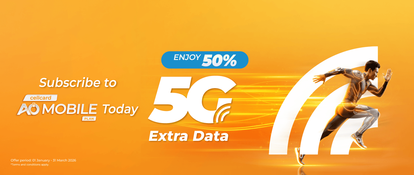 Enjoy 50% 5G Extra Data!