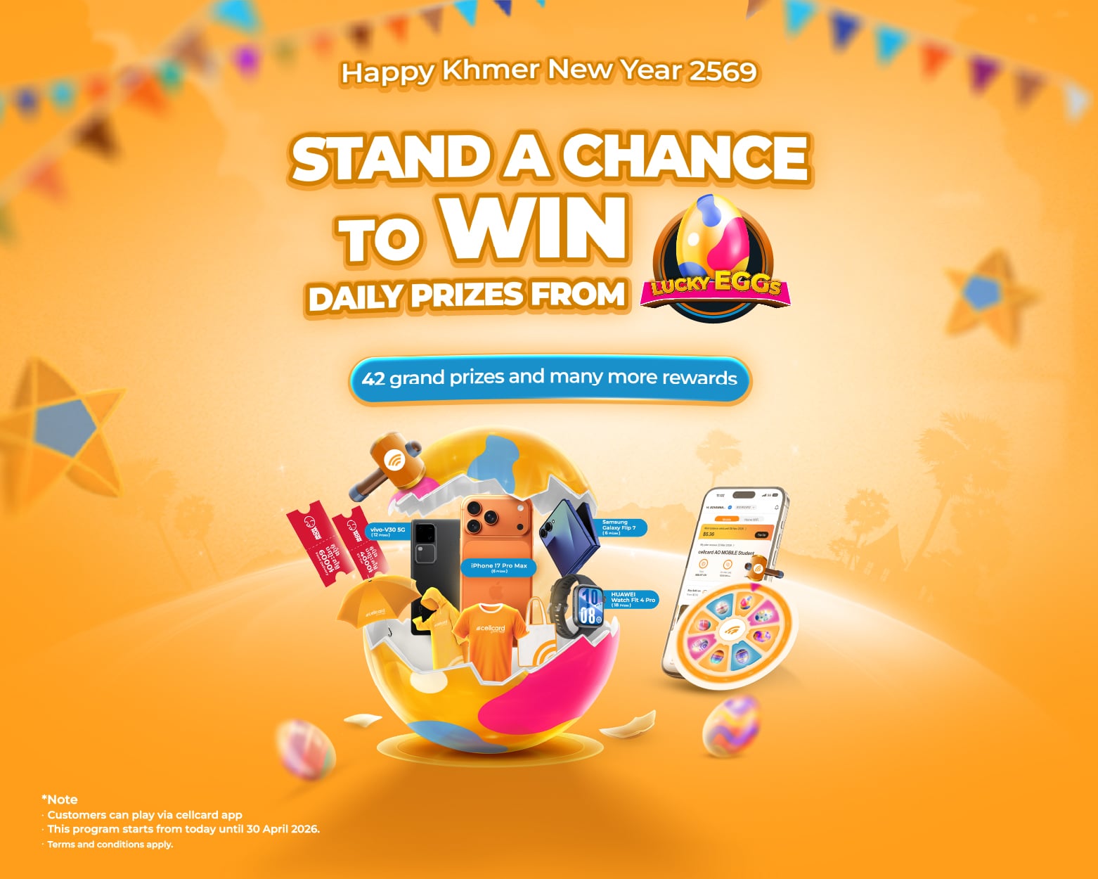 Celebrate Khmer New Year with cellcard’s Spin to Win!