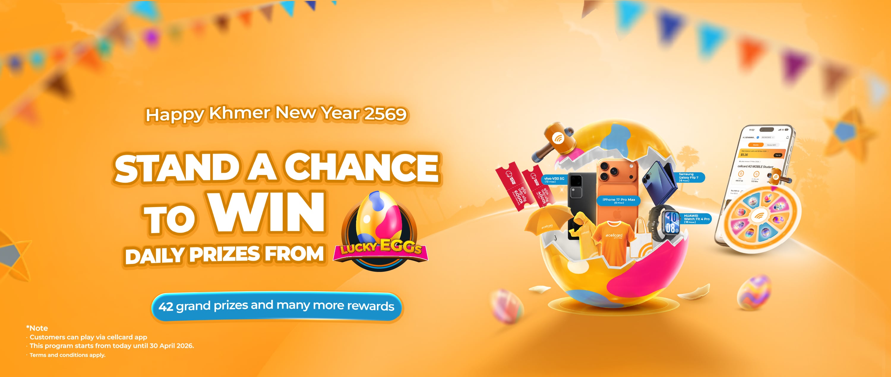 Celebrate Khmer New Year with cellcard’s Spin to Win!